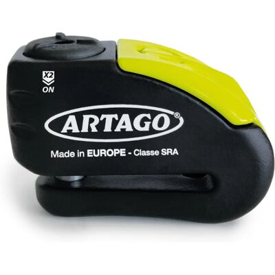 Artago Fechadura de Disco de Moto - Alarme 120 dB, ø10mm, Amarelo/Preto Artago Fechadura de Disco de Moto - Alarme 120 dB, ø10mm, Amarelo/Preto