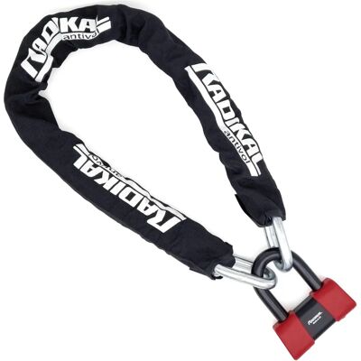 Radikal 150cm Rode Ketting met Slot - Motorrijwielbeveiliging Radikal 150cm Rode Ketting met Slot - Motorrijwielbeveiliging