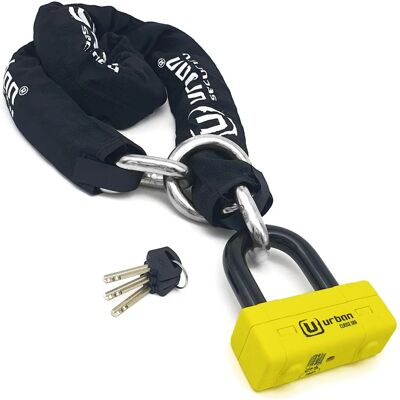 Urban Security Mini U-slot UR74 + Lasso Chain ø13.5mm x 120cm - Security Lock Urban Security Mini U-slot UR74 + Lasso Chain ø13.5mm x 120cm - Security Lock