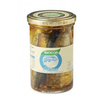 Biocop Sardinas - 195 g con Aceite de Oliva Virgen Extra Ecológico - Sardinas en Aceite Virgen Extra Ecológico 195 g Biocop Sardinas - 195 g con Aceite de Oliva Virgen Extra Ecológico - Sardinas en Aceite Virgen Extra Ecológico 195 g