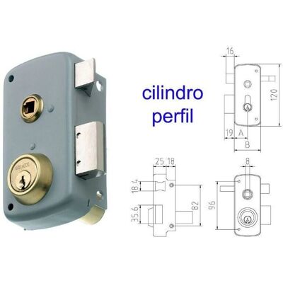 Serratura MCM 2556BP-70 - Cilindro Profilato, Verniciato Serratura MCM 2556BP-70 - Cilindro Profilato, Verniciato