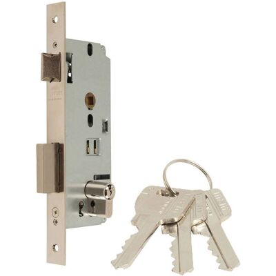 MCM Monopoint Einsteckschloss - Nickel - 85mm Zylinder Serie E MCM Monopoint Einsteckschloss - Nickel - 85mm Zylinder Serie E
