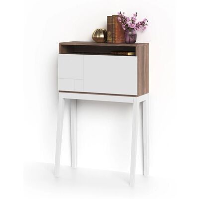 Escritorio Bristol Blanco y Nogal - Madera y Melamina Escritorio Bristol Blanco y Nogal - Madera y Melamina