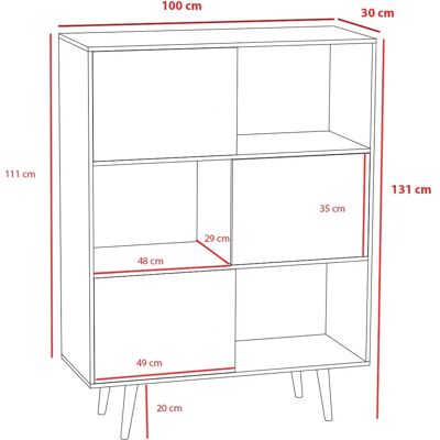 Mueble de TV HERDASA - Colección PRINTED - 2 puertas, 2 estantes Mueble de TV HERDASA - Colección PRINTED - 2 puertas, 2 estantes