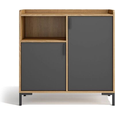 Herdasa - Dover - Buffet moderno curvo de melamina, 88cm Herdasa - Dover - Buffet moderno curvo de melamina, 88cm