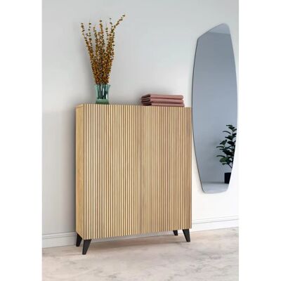 Zapatero de Madera Herdasa - Estilo Escandinavo - 109cm de Alto Zapatero de Madera Herdasa - Estilo Escandinavo - 109cm de Alto