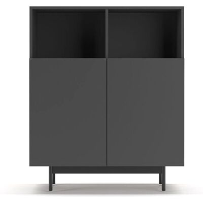 Herdasa Mueble aparador moderno - 602-2, 2 puertas, grafito Herdasa Mueble aparador moderno - 602-2, 2 puertas, grafito