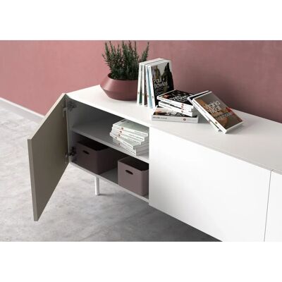 Mueble de TV Herdasa - Colección Printed - Blanco-Arena - 3 puertas Mueble de TV Herdasa - Colección Printed - Blanco-Arena - 3 puertas