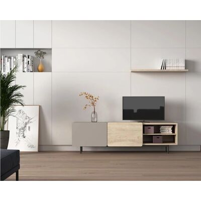 Mueble TV Herdasa Biscuit - 3 Puertas - Blanco - Mueble Televisión Mueble TV Herdasa Biscuit - 3 Puertas - Blanco - Mueble Televisión