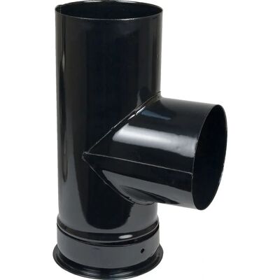 Theca T Acero Vitrificado Para Estufa - Ø 120mm - Pieza de Chimenea Theca T Acero Vitrificado Para Estufa - Ø 120mm - Pieza de Chimenea