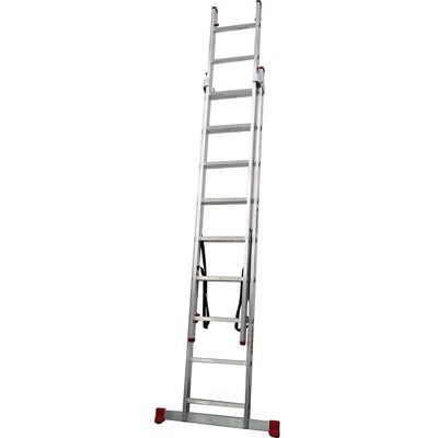 Escalera Extensible de Aluminio Orework Doble 7 Peldaños 2 Secciones - Seguridad y Versátil Escalera Extensible de Aluminio Orework Doble 7 Peldaños 2 Secciones - Seguridad y Versátil