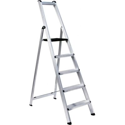 Orework Escalera de tijera de 5 peldaños - Alta calidad y seguridad Orework Escalera de tijera de 5 peldaños - Alta calidad y seguridad