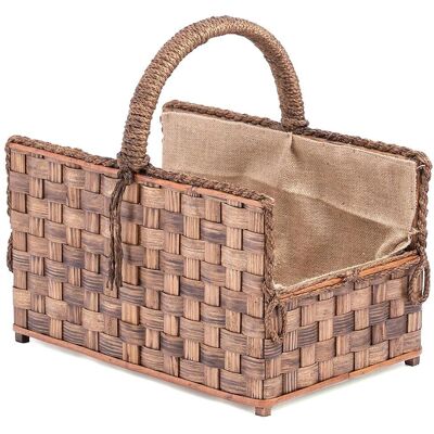 Cesto de leña Orework rectangular con asa - 53x35x30 cm Cesto de leña Orework rectangular con asa - 53x35x30 cm