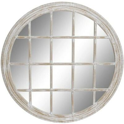 Väggspegel DKD Home Decor Randig Vit - 90 x 2 x 90 cm - Väggspegel Väggspegel DKD Home Decor Randig Vit - 90 x 2 x 90 cm - Väggspegel