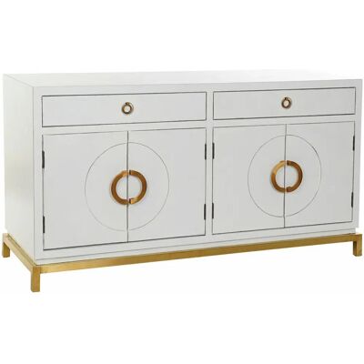 DKD Home Decor Kamakura Weiße Goldene Metall Pappel Anrichte - Sideboard DKD Home Decor Kamakura Weiße Goldene Metall Pappel Anrichte - Sideboard