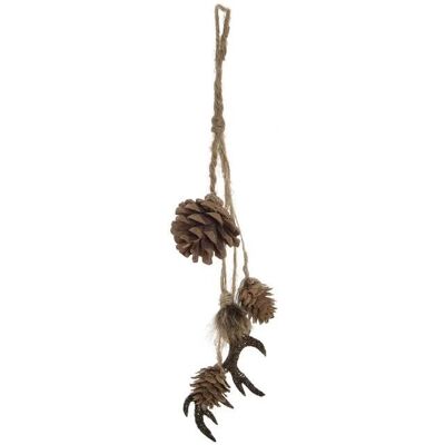 Décoration suspendue de Noël marron DKD Home Decor - Décoration intérieure Décoration suspendue de Noël marron DKD Home Decor - Décoration intérieure