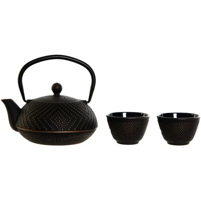 Service à Thé DKD Home Decor Noir Cuivre Fonte - Service à Thé Service à Thé DKD Home Decor Noir Cuivre Fonte - Service à Thé