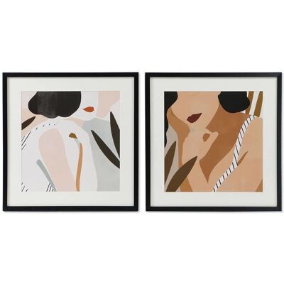 Ensemble de toiles en cristal DKD Home Decor Femme - Art mural Ensemble de toiles en cristal DKD Home Decor Femme - Art mural