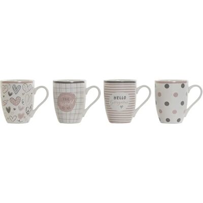 Mug DKD Home Decor - Shabby Chic - Lot de 4 - 340 ml Mug DKD Home Decor - Shabby Chic - Lot de 4 - 340 ml