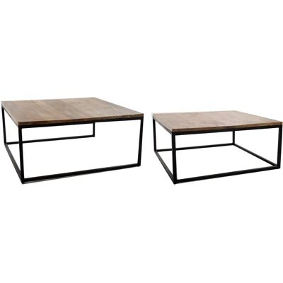 Fijalo Meti - Set aus 2 Tischen - Rechteckig - 90x90x40cm Fijalo Meti - Set aus 2 Tischen - Rechteckig - 90x90x40cm