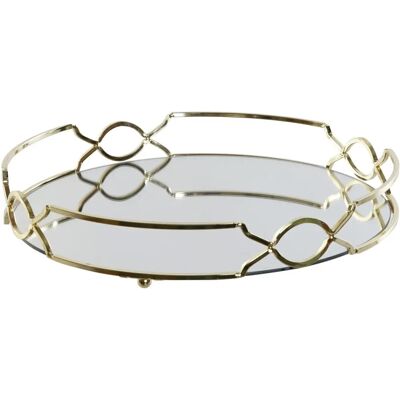 DKD Home Decor Plateau à Snacks Miroir Doré - Plateau à Snacks DKD Home Decor Plateau à Snacks Miroir Doré - Plateau à Snacks