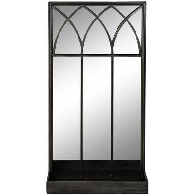 DKD Home Decor Schwarzes Metallspiegel - 40x12x80cm - Spiegel DKD Home Decor Schwarzes Metallspiegel - 40x12x80cm - Spiegel