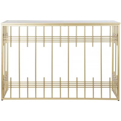 DKD Home Decor Cristal Noir Doré Métal 120x40x81cm Console - Publicité DKD Home Decor Cristal Noir Doré Métal 120x40x81cm Console - Publicité