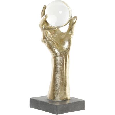 DKD Home Decor Resin Kristall Dekorative Statue - Figur mit Gold-Finish DKD Home Decor Resin Kristall Dekorative Statue - Figur mit Gold-Finish