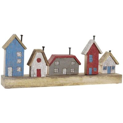 Kolorowe domki z żelaza DKD Home Decor - Figura dekoracyjna Kolorowe domki z żelaza DKD Home Decor - Figura dekoracyjna