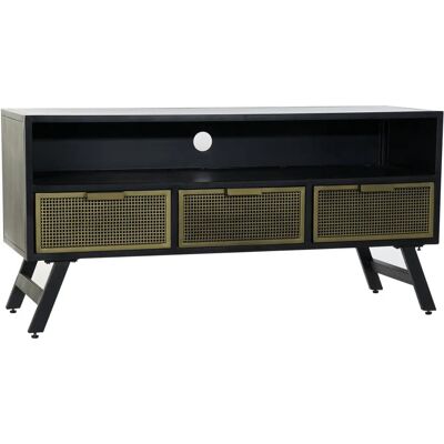 Fijalo Meti - MB182051 TV Möbel - Vintage Stil, Metall, Schwarz & Gold Fijalo Meti - MB182051 TV Möbel - Vintage Stil, Metall, Schwarz & Gold