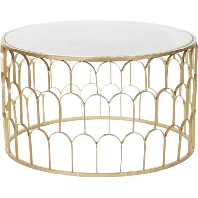 Fijalo MB182322 - Beistelltisch - Marmor Eisen - 87x87x51.5cm Fijalo MB182322 - Beistelltisch - Marmor Eisen - 87x87x51.5cm