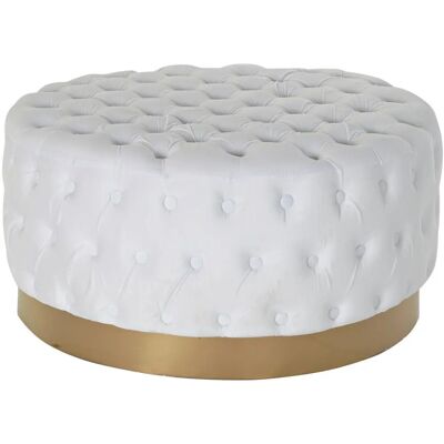 DKD Home Decor Weiß Polyester MDF Holz Fußstütze - Fußstütze DKD Home Decor Weiß Polyester MDF Holz Fußstütze - Fußstütze