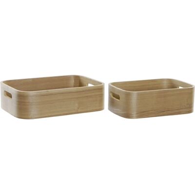 Boîtes Décoratives MDF Naturel DKD Home Decor - 35,5cm Boîtes Décoratives MDF Naturel DKD Home Decor - 35,5cm