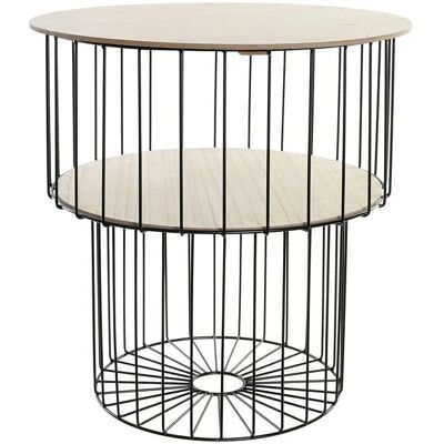 DKD Home Decor Table d'appoint en MDF noir et fer - Table d'appoint DKD Home Decor Table d'appoint en MDF noir et fer - Table d'appoint