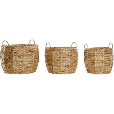 Zestaw naturalnych koszy DKD Home Decor - Boho 40x40x30cm Zestaw naturalnych koszy DKD Home Decor - Boho 40x40x30cm