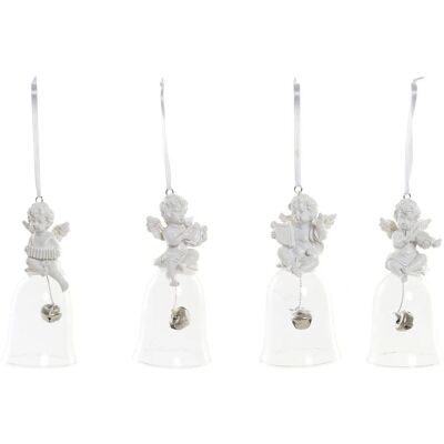 DKD Home Decor Crystal Angel Resin Christmas Ornament - 4 pcs DKD Home Decor Crystal Angel Resin Christmas Ornament - 4 pcs