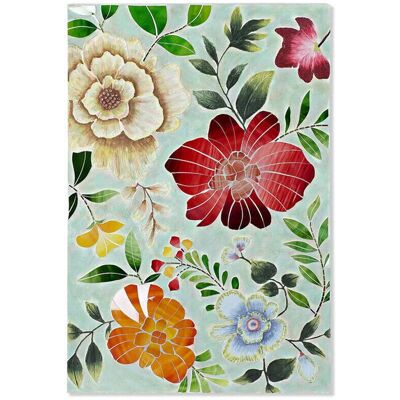 DKD Home Decor Mehrfarbige Blumen Leinwand - Wandkunst DKD Home Decor Mehrfarbige Blumen Leinwand - Wandkunst