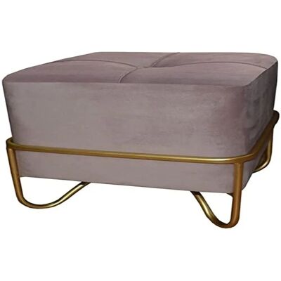 Banquette DKD Home Decor Rose Doré Métal Velours MDF - 42x42x38cm Banquette DKD Home Decor Rose Doré Métal Velours MDF - 42x42x38cm