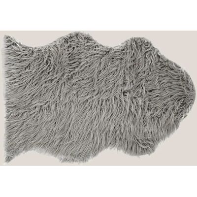 Alfombra DKD Home Decor Gris Con Pelo - Rectangular 60x90cm Alfombra DKD Home Decor Gris Con Pelo - Rectangular 60x90cm