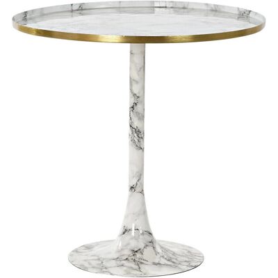 DKD Home Decor Beistelltisch - Weiß Gyllene Aluminium Marmor DKD Home Decor Beistelltisch - Weiß Gyllene Aluminium Marmor