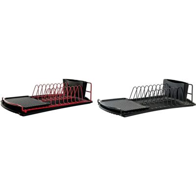 DKD Home Decor Noir Rouge Métal Polypropylène Support de drainage - Évier DKD Home Decor Noir Rouge Métal Polypropylène Support de drainage - Évier