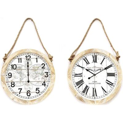 Biały Zegar DKD HOME DECOR - Zegar Biały Zegar DKD HOME DECOR - Zegar