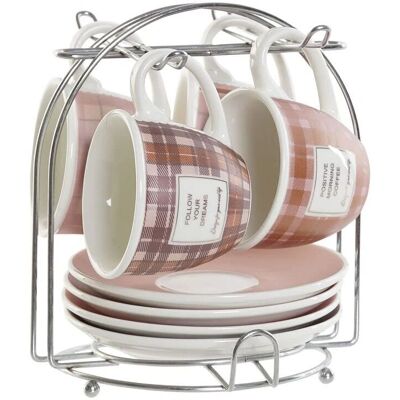 Ensemble de Tasses à Café DKD Home Decor - Rose - 90 ml - 4 Pièces Ensemble de Tasses à Café DKD Home Decor - Rose - 90 ml - 4 Pièces