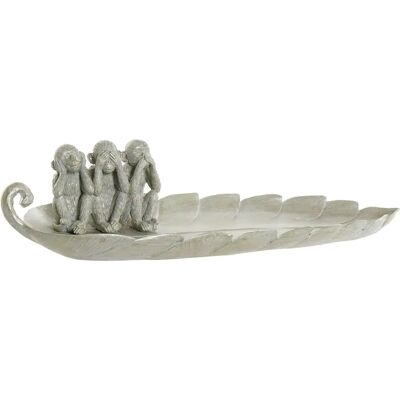 Szara liść rośliny z żywicy DKD Home Decor - Figura dekoracyjna Szara liść rośliny z żywicy DKD Home Decor - Figura dekoracyjna