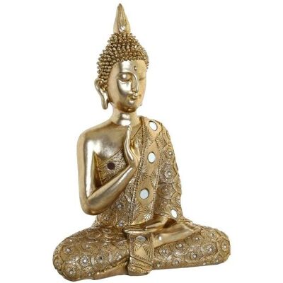 DKD Home Decor Złoty Budda Resin - Dekoracyjna Figura DKD Home Decor Złoty Budda Resin - Dekoracyjna Figura
