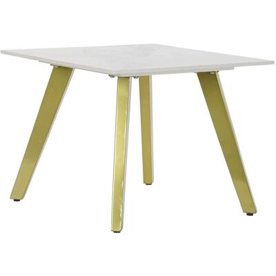 DKD Home Decor Beistelltisch - 60 x 60 x 48 cm - Modern Keramik Gold Metall Weiß DKD Home Decor Beistelltisch - 60 x 60 x 48 cm - Modern Keramik Gold Metall Weiß