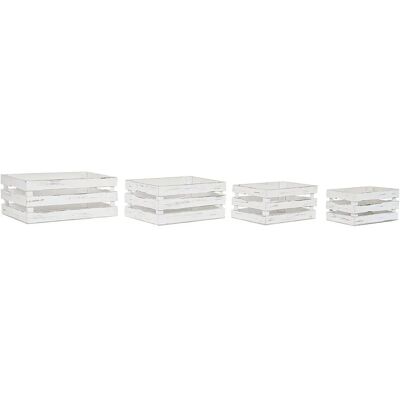 Kosz drewniany DKD Home Decor Styl Shabby Chic - 43x32x18 cm Kosz drewniany DKD Home Decor Styl Shabby Chic - 43x32x18 cm