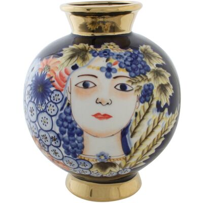 Fijalo Meti JR190260 Vase - Black Porcelain Shabby Chic Fijalo Meti JR190260 Vase - Black Porcelain Shabby Chic