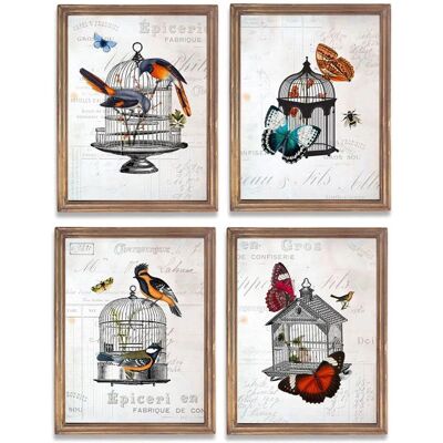 DKD Home Decor Käfig Bild - Shabby Chic 34x2x44cm DKD Home Decor Käfig Bild - Shabby Chic 34x2x44cm