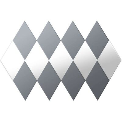 DKD Home Decor Schwarzes Rhombus-Wandspiegel - 120x2x80 cm DKD Home Decor Schwarzes Rhombus-Wandspiegel - 120x2x80 cm